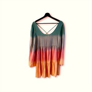 En creme Tie dye Blouse